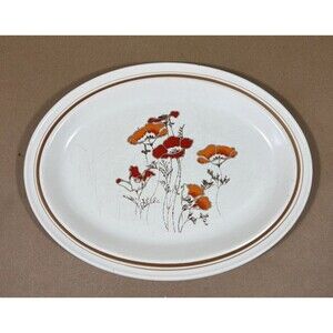 Royal Doulton Stoneware Fieldflower Serving Platter 13" Made In England